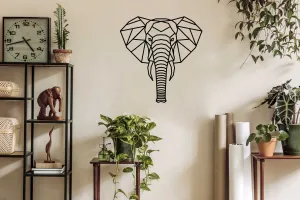 Wandbild Elefant, 595mm, Acryl, Glasoptik